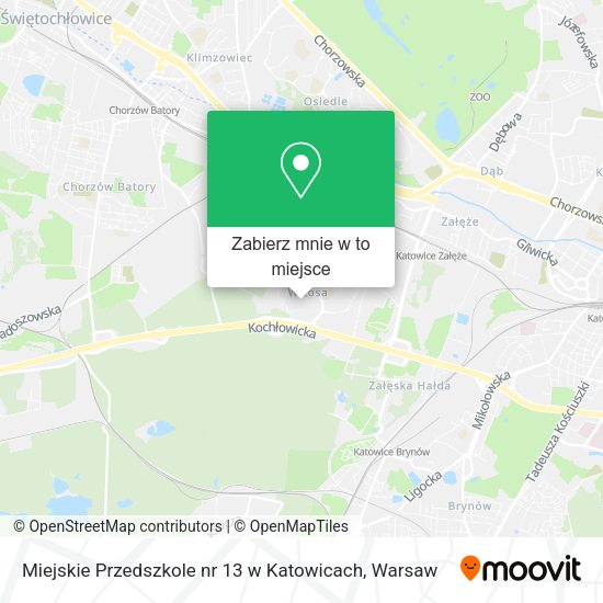 Mapa Miejskie Przedszkole nr 13 w Katowicach