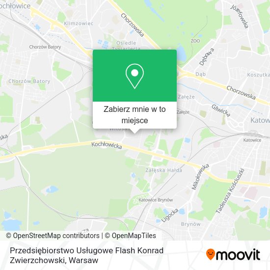 Mapa Przedsiębiorstwo Usługowe Flash Konrad Zwierzchowski