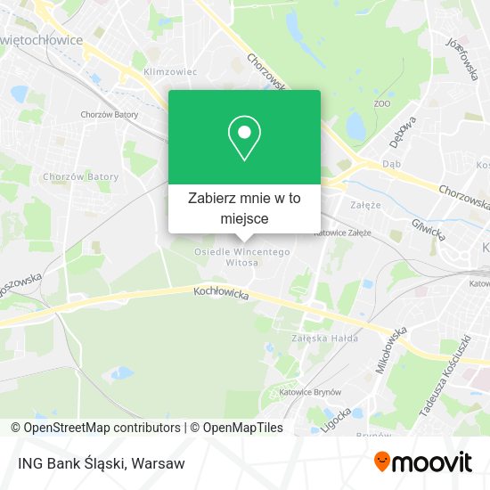 Mapa ING Bank Śląski