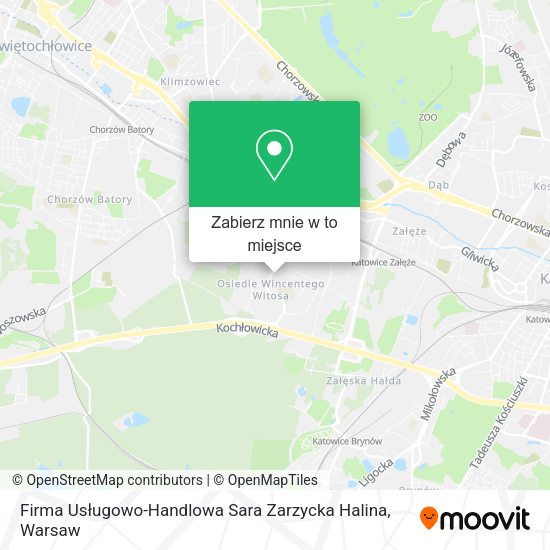 Mapa Firma Usługowo-Handlowa Sara Zarzycka Halina