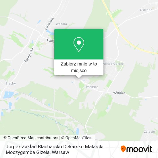 Mapa Jorpex Zakład Blacharsko Dekarsko Malarski Moczygemba Gizela