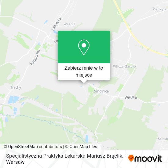 Mapa Specjalistyczna Praktyka Lekarska Mariusz Brąclik