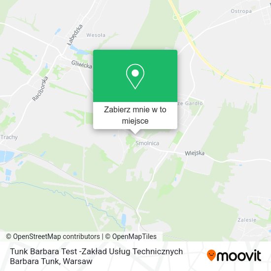 Mapa Tunk Barbara Test -Zakład Usług Technicznych Barbara Tunk