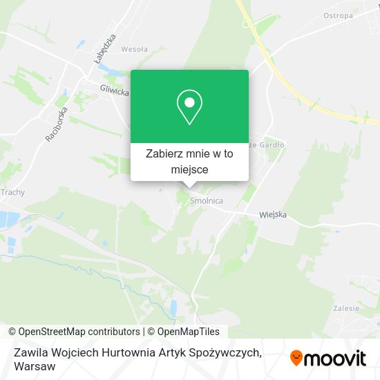 Mapa Zawila Wojciech Hurtownia Artyk Spożywczych