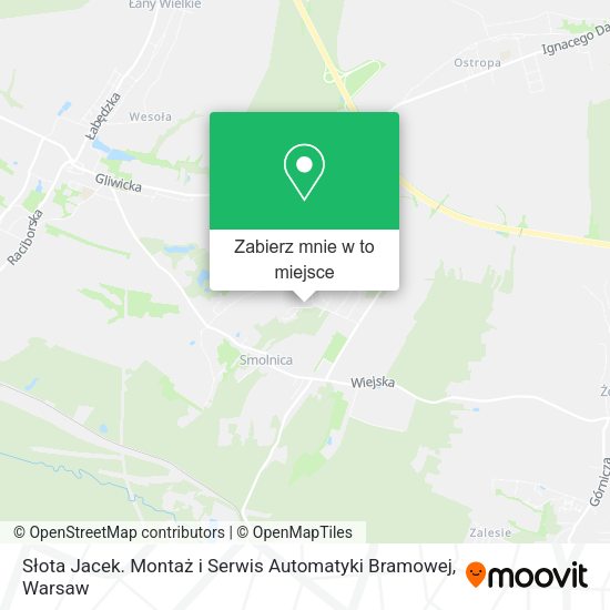 Mapa Słota Jacek. Montaż i Serwis Automatyki Bramowej