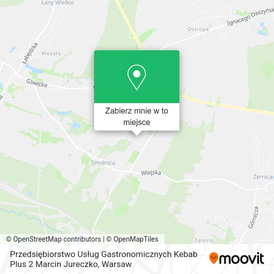 Mapa Przedsiębiorstwo Usług Gastronomicznych Kebab Plus 2 Marcin Jureczko