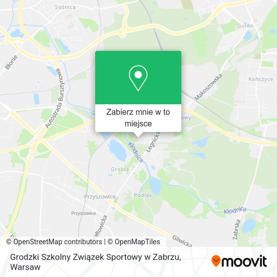 Mapa Grodzki Szkolny Związek Sportowy w Zabrzu