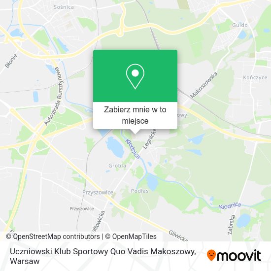 Mapa Uczniowski Klub Sportowy Quo Vadis Makoszowy