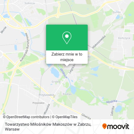 Mapa Towarzystwo Miłośników Makoszów w Zabrzu