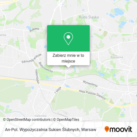 Mapa An-Pol. Wypożyczalnia Sukien Ślubnych