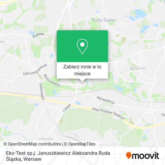 Mapa Eko-Test sp.j. Januszkiewicz Aleksandra Ruda Śląska