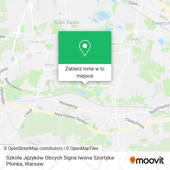 Mapa Szkoła Języków Obcych Signa Iwona Szortyka-Płonka