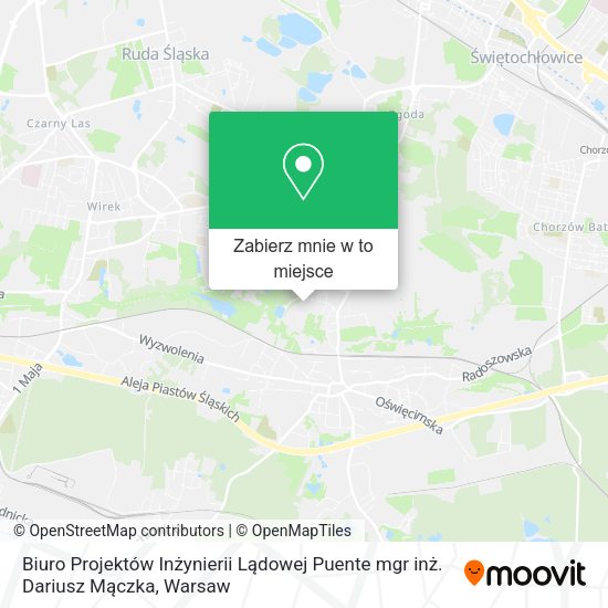 Mapa Biuro Projektów Inżynierii Lądowej Puente mgr inż. Dariusz Mączka