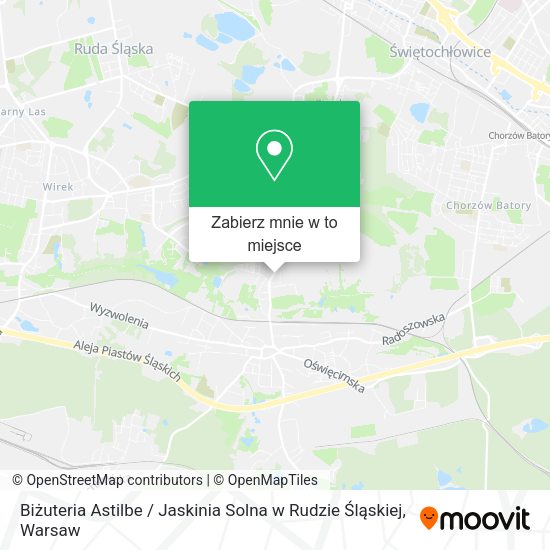 Mapa Biżuteria Astilbe / Jaskinia Solna w Rudzie Śląskiej