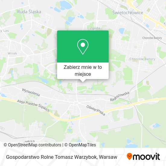 Mapa Gospodarstwo Rolne Tomasz Warzybok