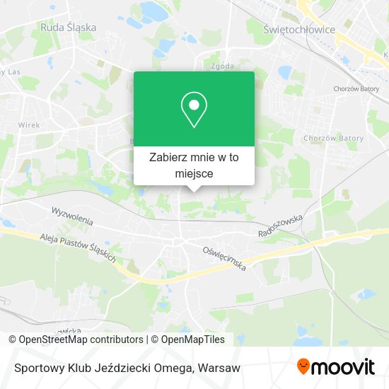 Mapa Sportowy Klub Jeździecki Omega