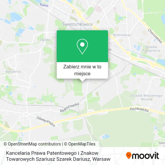 Mapa Kancelaria Prawa Patentowego i Znakow Towarowych Szariusz Szarek Dariusz