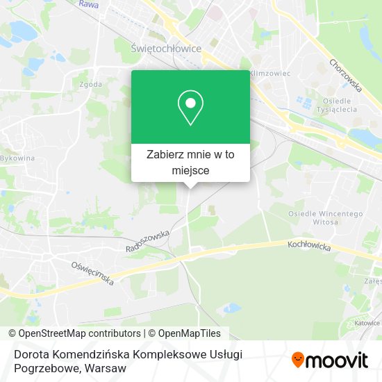 Mapa Dorota Komendzińska Kompleksowe Usługi Pogrzebowe