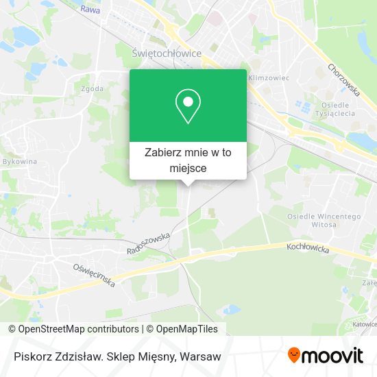 Mapa Piskorz Zdzisław. Sklep Mięsny