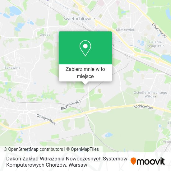 Mapa Dakon Zakład Wdrażania Nowoczesnych Systemów Komputerowych Chorzów