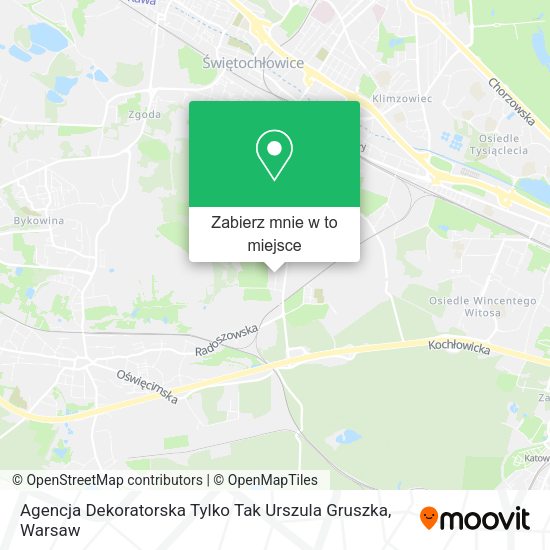 Mapa Agencja Dekoratorska Tylko Tak Urszula Gruszka