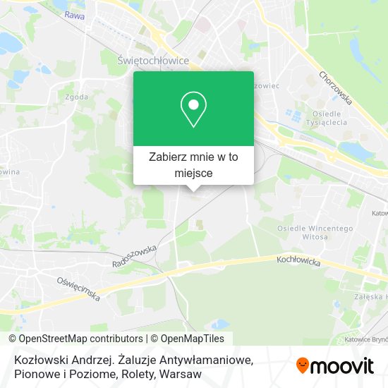 Mapa Kozłowski Andrzej. Żaluzje Antywłamaniowe, Pionowe i Poziome, Rolety