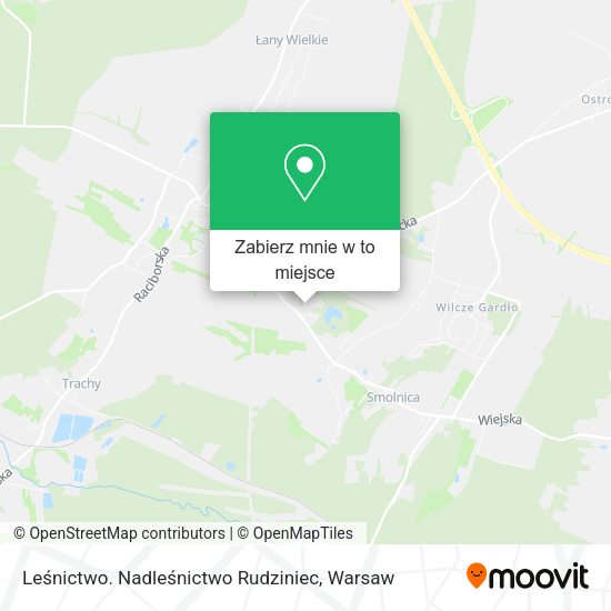 Mapa Leśnictwo. Nadleśnictwo Rudziniec