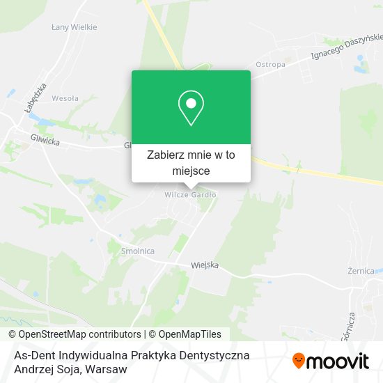 Mapa As-Dent Indywidualna Praktyka Dentystyczna Andrzej Soja