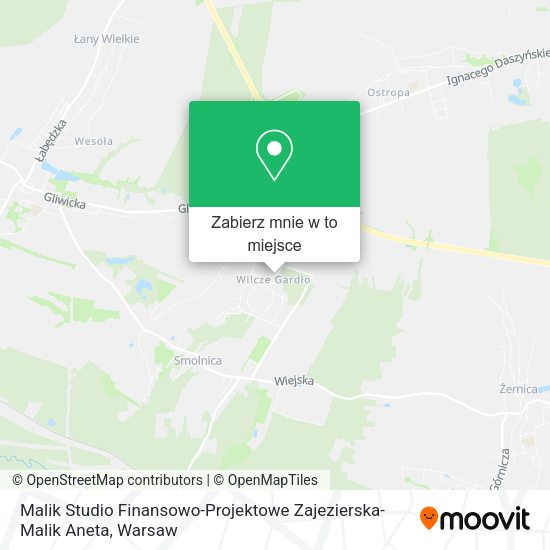 Mapa Malik Studio Finansowo-Projektowe Zajezierska-Malik Aneta