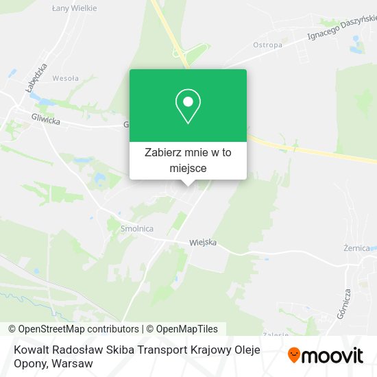 Mapa Kowalt Radosław Skiba Transport Krajowy Oleje Opony