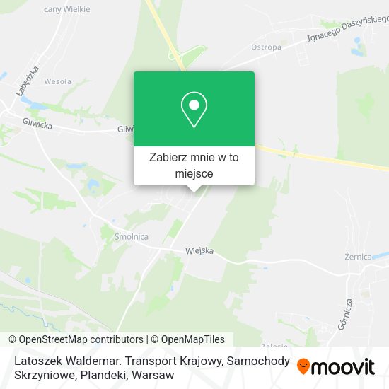 Mapa Latoszek Waldemar. Transport Krajowy, Samochody Skrzyniowe, Plandeki