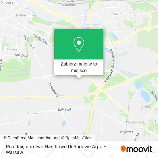 Mapa Przedsiębiorstwo Handlowo Us3ugowe Arpo S