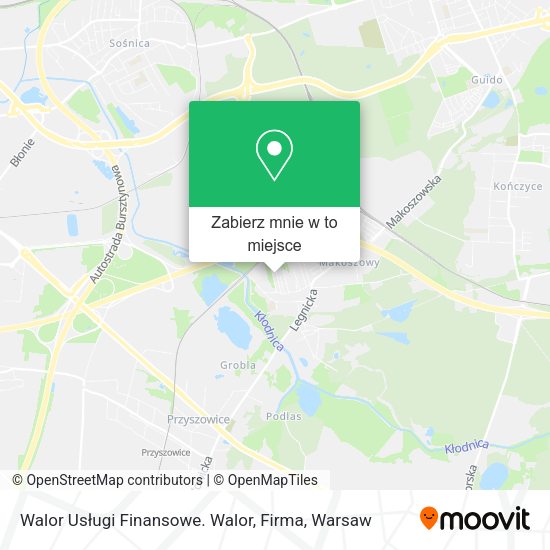 Mapa Walor Usługi Finansowe. Walor, Firma