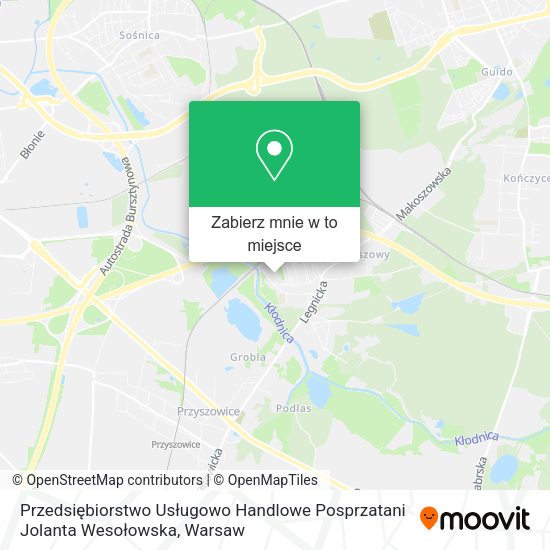 Mapa Przedsiębiorstwo Usługowo Handlowe Posprzatani Jolanta Wesołowska