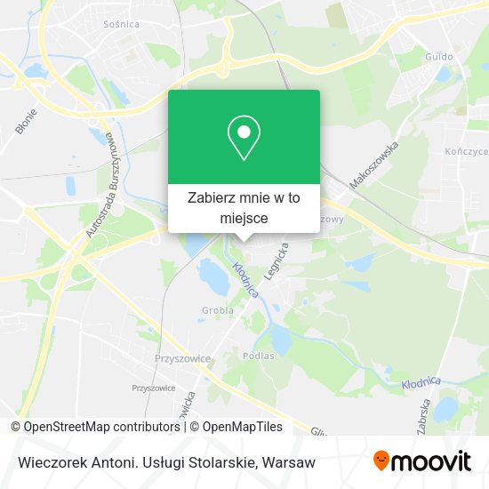 Mapa Wieczorek Antoni. Usługi Stolarskie