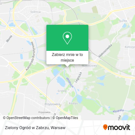 Mapa Zielony Ogród w Zabrzu