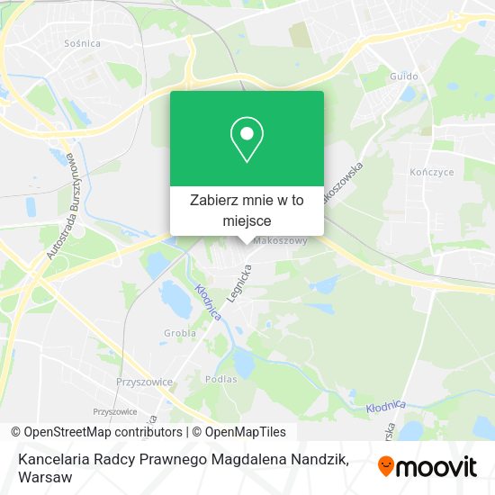 Mapa Kancelaria Radcy Prawnego Magdalena Nandzik