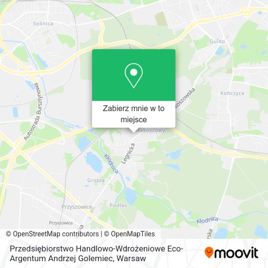 Mapa Przedsiębiorstwo Handlowo-Wdrożeniowe Eco-Argentum Andrzej Golemiec