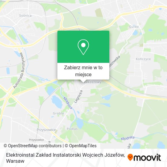 Mapa Elektroinstal Zakład Instalatorski Wojciech Józefów