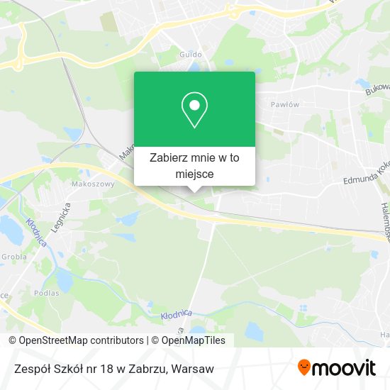 Mapa Zespół Szkół nr 18 w Zabrzu