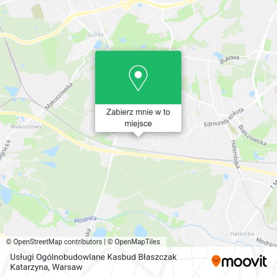 Mapa Usługi Ogólnobudowlane Kasbud Błaszczak Katarzyna