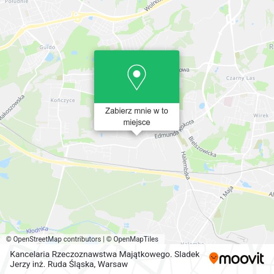 Mapa Kancelaria Rzeczoznawstwa Majątkowego. Sladek Jerzy inż. Ruda Śląska