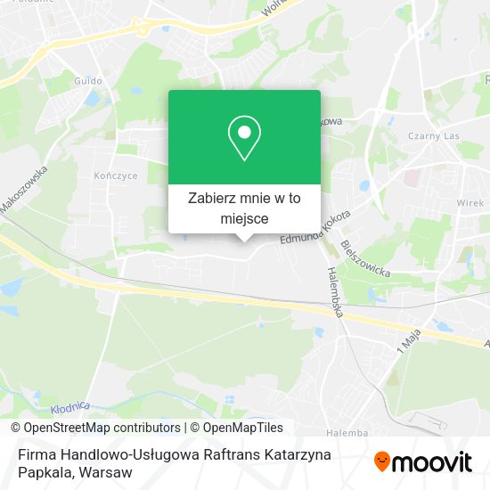 Mapa Firma Handlowo-Usługowa Raftrans Katarzyna Papkala