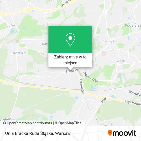 Mapa Unia Bracka Ruda Śląska