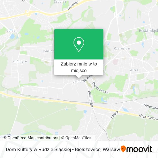 Mapa Dom Kultury w Rudzie Śląskiej - Bielszowice