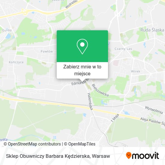 Mapa Sklep Obuwniczy Barbara Kędzierska