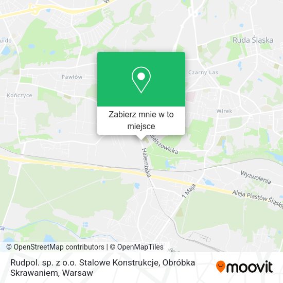 Mapa Rudpol. sp. z o.o. Stalowe Konstrukcje, Obróbka Skrawaniem