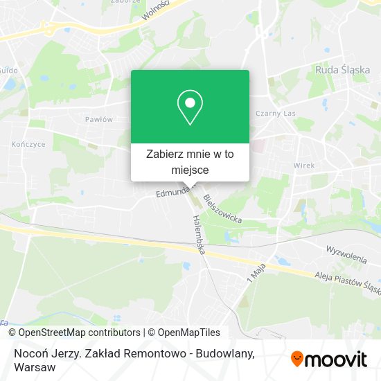 Mapa Nocoń Jerzy. Zakład Remontowo - Budowlany