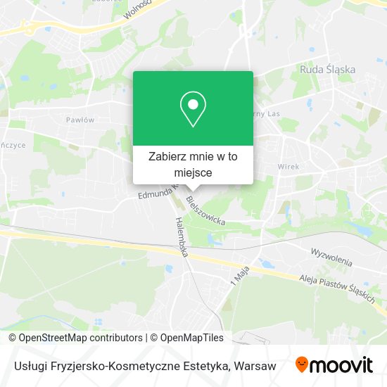 Mapa Usługi Fryzjersko-Kosmetyczne Estetyka