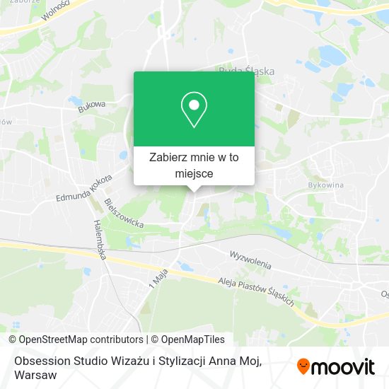 Mapa Obsession Studio Wizażu i Stylizacji Anna Moj